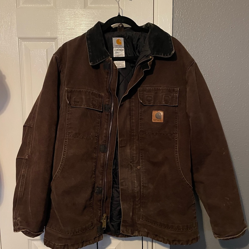 Carhartt Brown Canvas Detroit-Style Work Jacket
